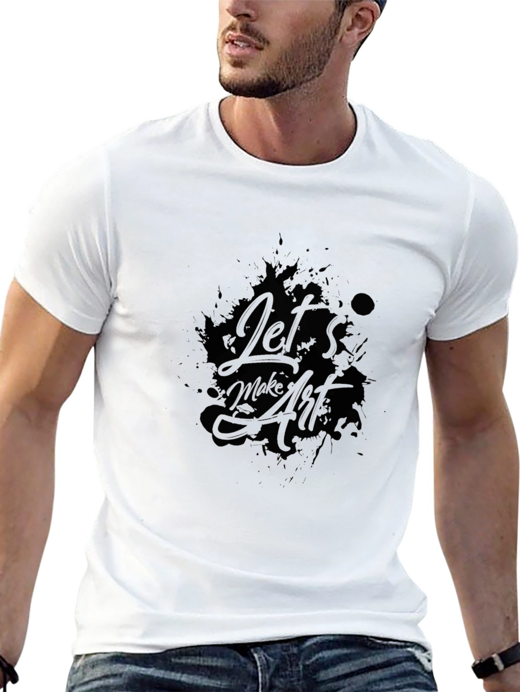 Lets Make Art T-Shirt - Black Graphic Tee