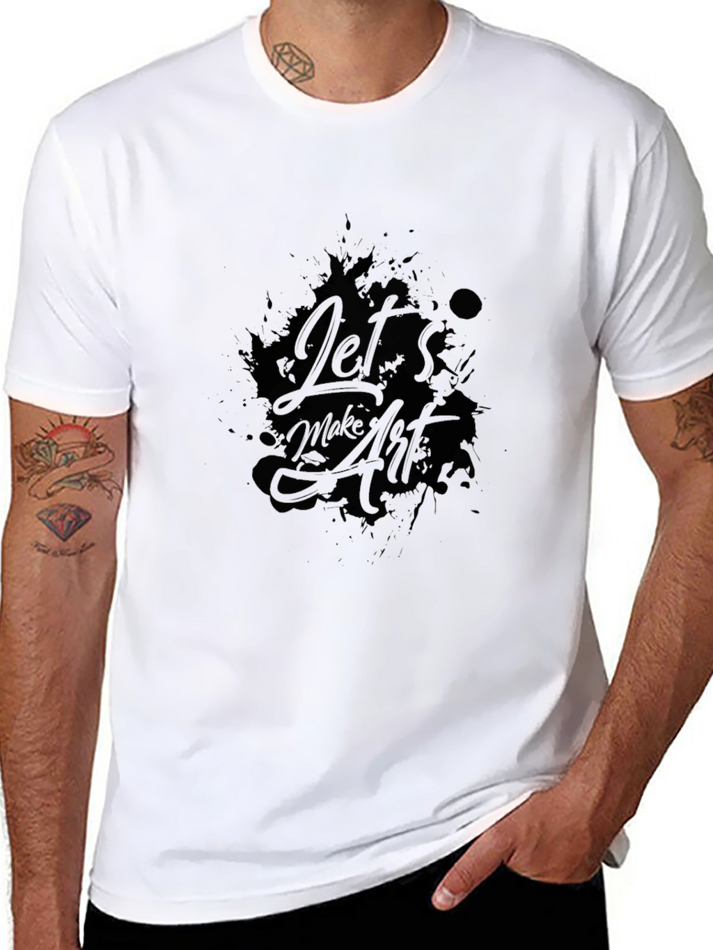 Lets Make Art T-Shirt - Black Graphic Tee