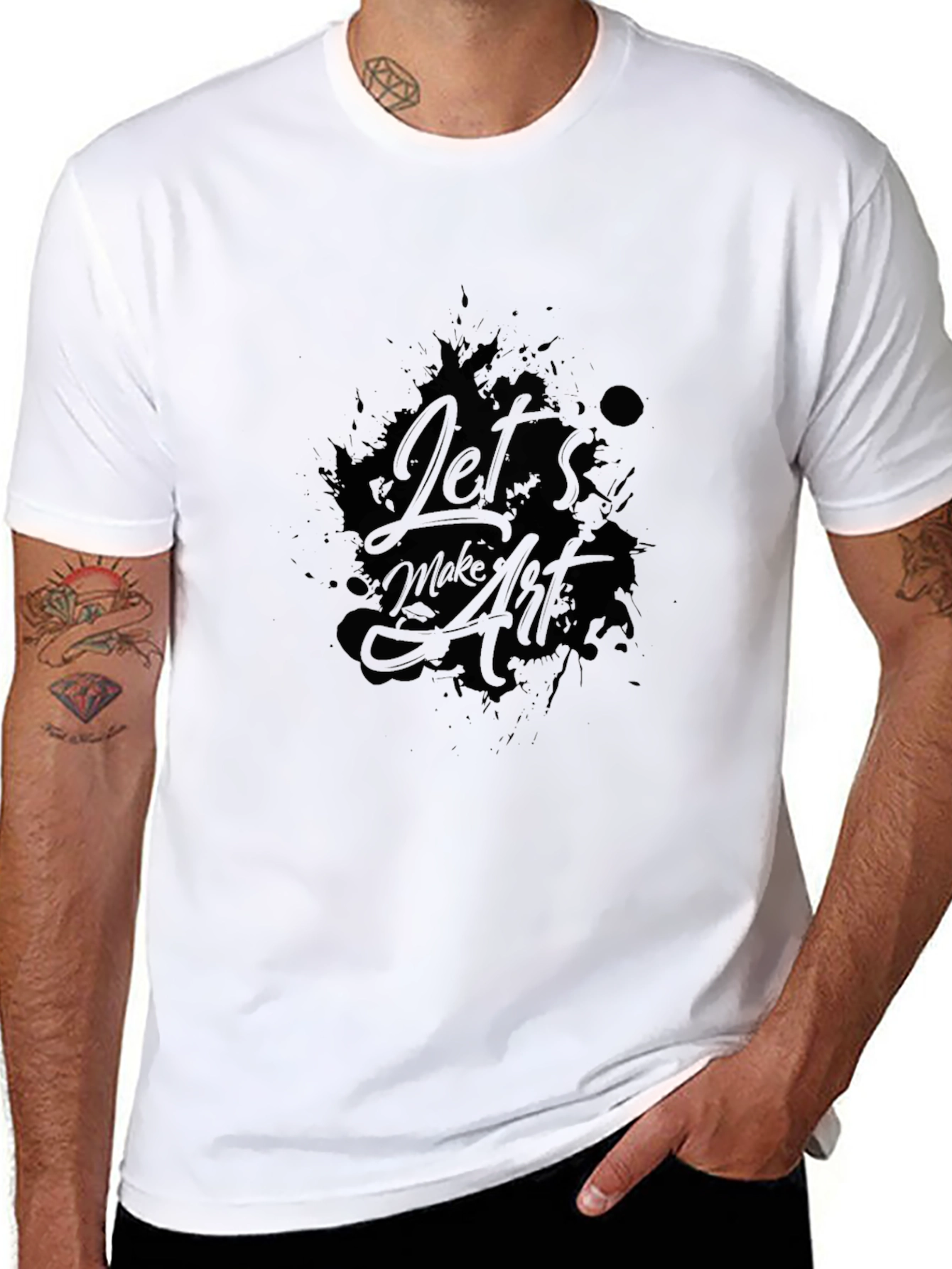 Lets Make Art T-Shirt - Black Graphic Tee