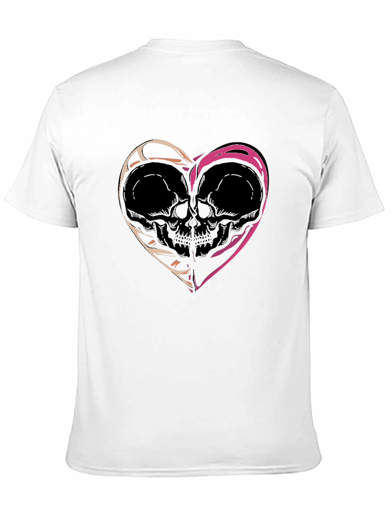 Skull Heart Graphic Tee - Edgy Black T-Shirt