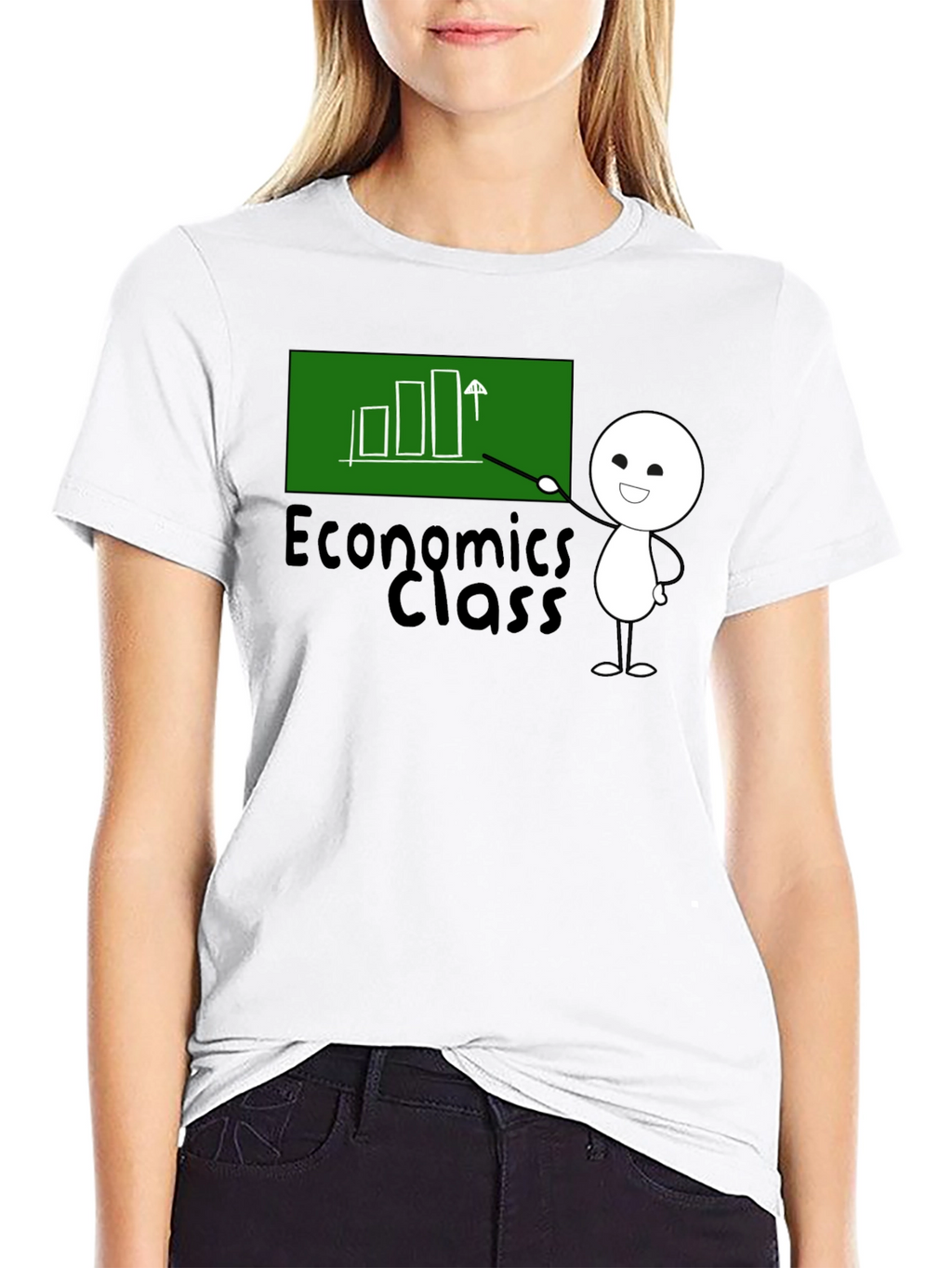 Economics Class T-Shirt - Cute Stick Figure