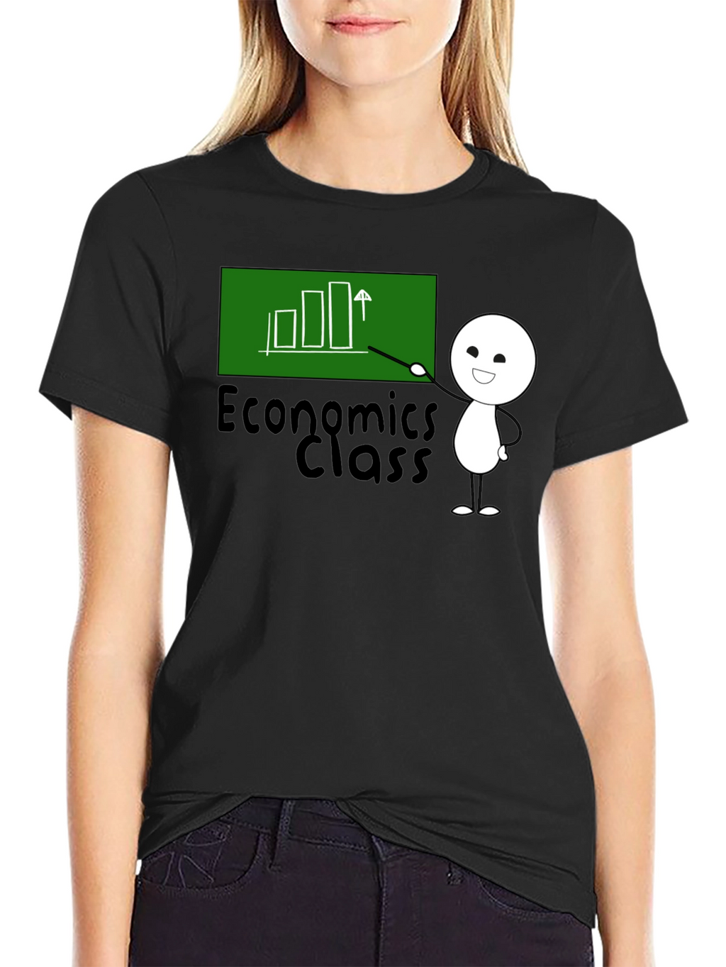 Economics Class T-Shirt - Cute Stick Figure