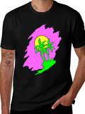 Retro Palm Tree Sunset Graphic Tee