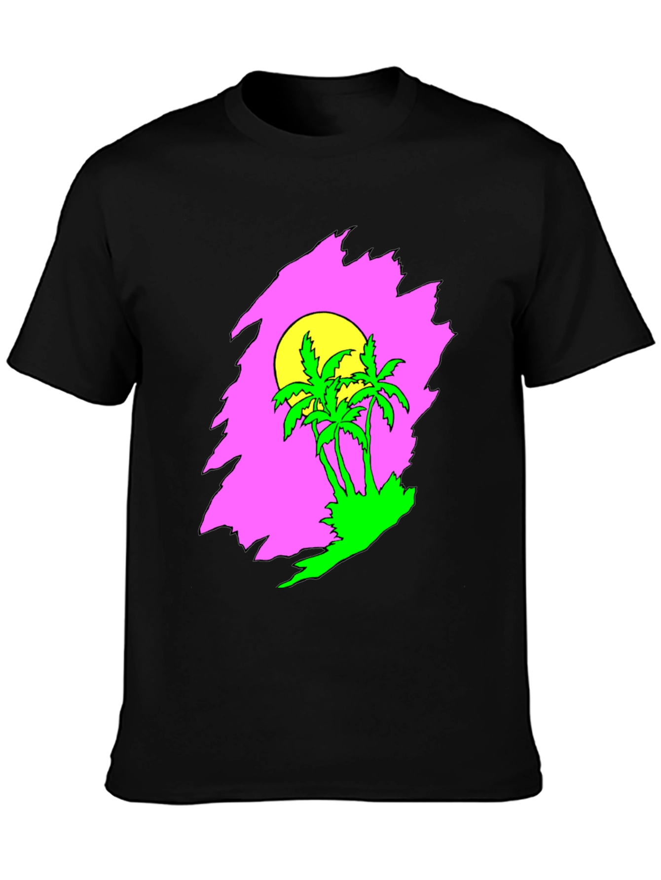 Retro Palm Tree Sunset Graphic Tee