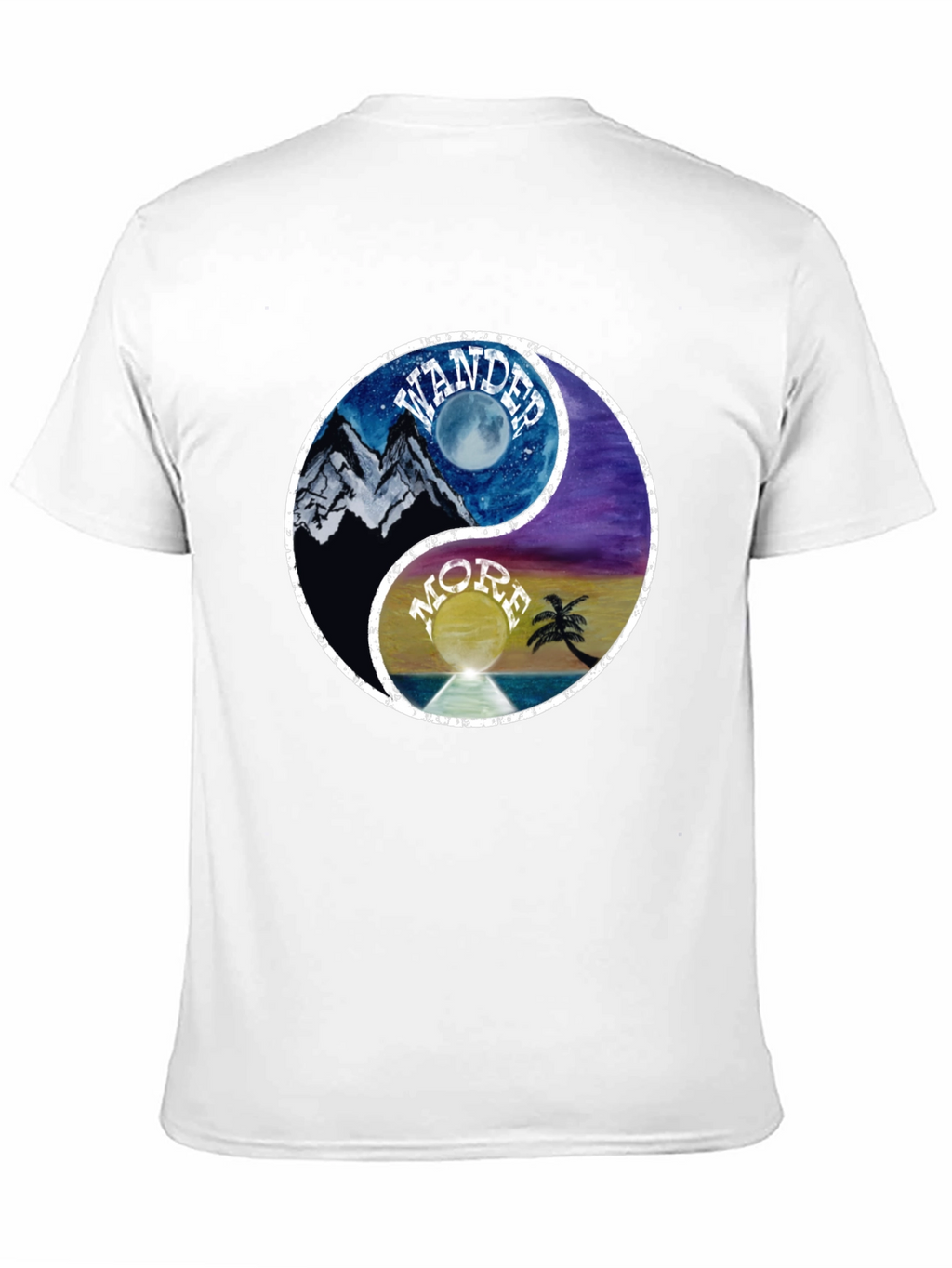 Yin Yang Wander More Graphic T-Shirt