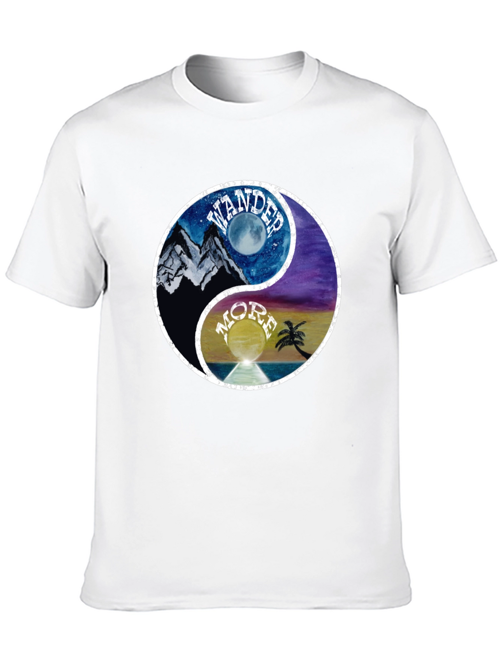 Yin Yang Wander More Graphic T-Shirt