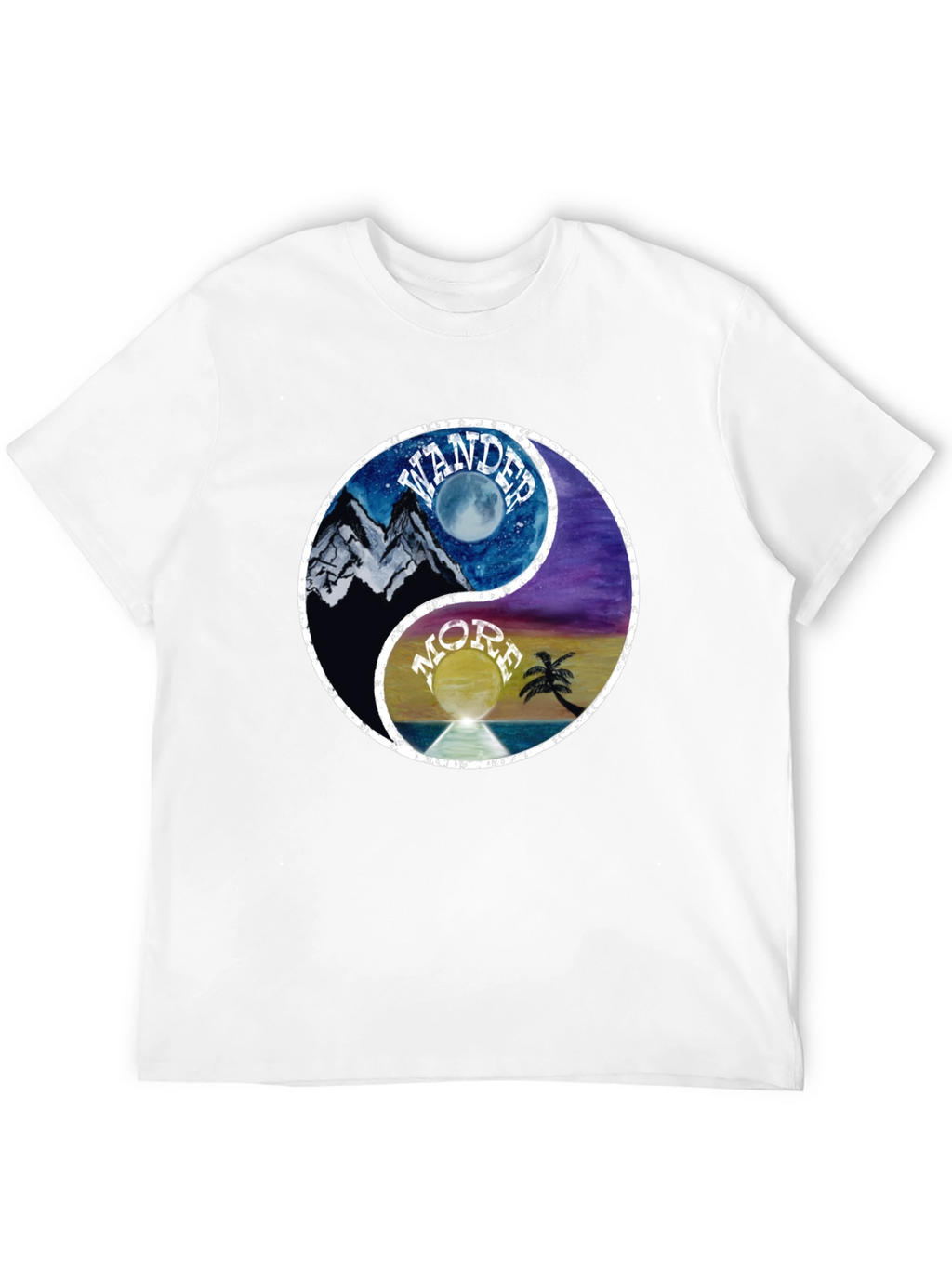 Yin Yang Wander More Graphic T-Shirt