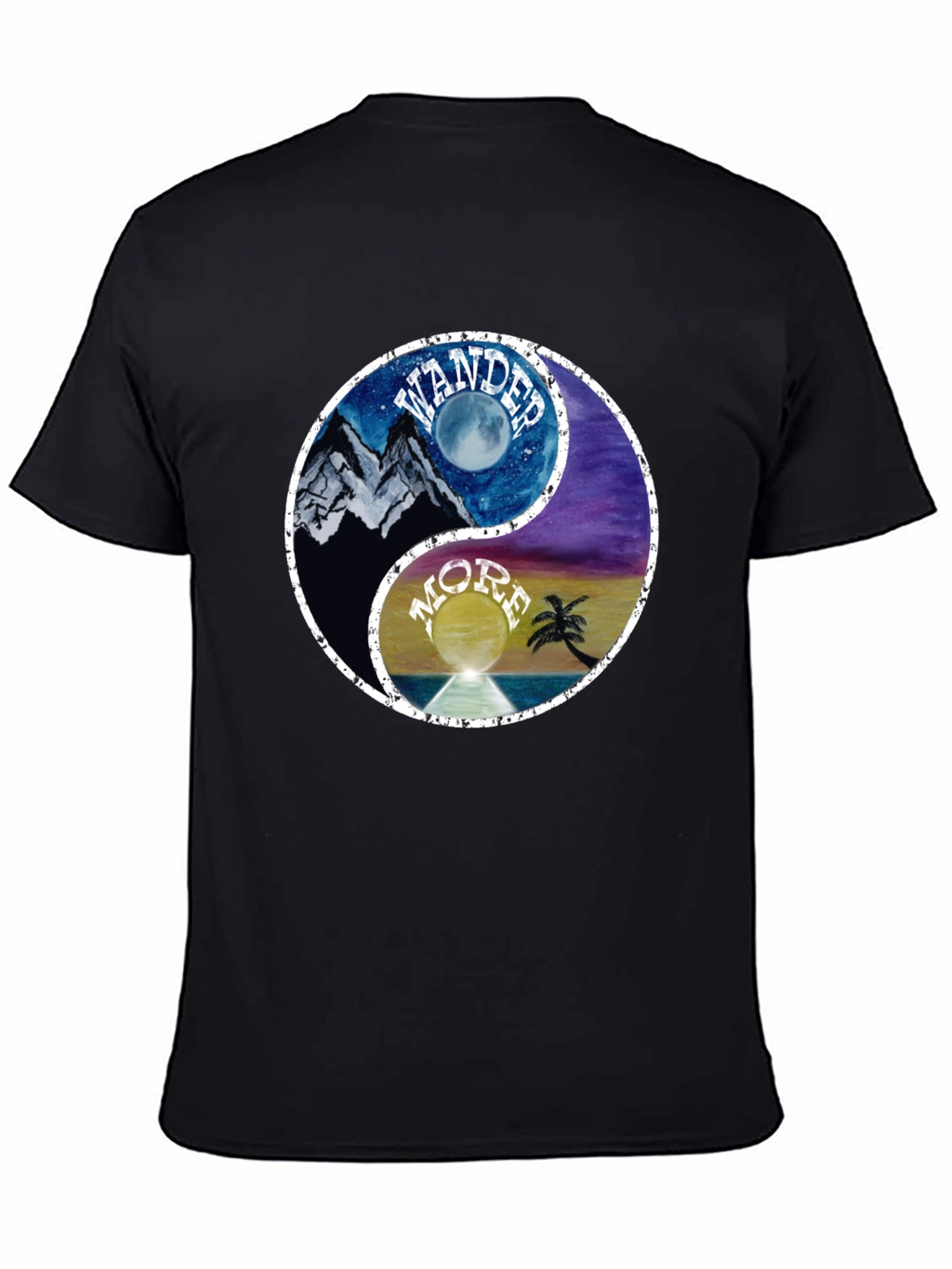 Yin Yang Wander More Graphic T-Shirt