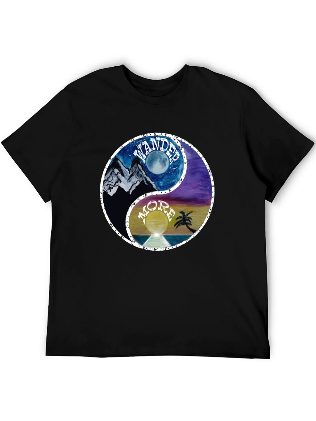 Yin Yang Wander More Graphic T-Shirt