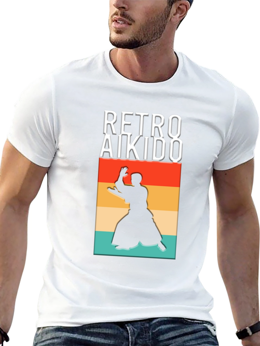 Retro Aikido Graphic Tee - Martial Arts Style
