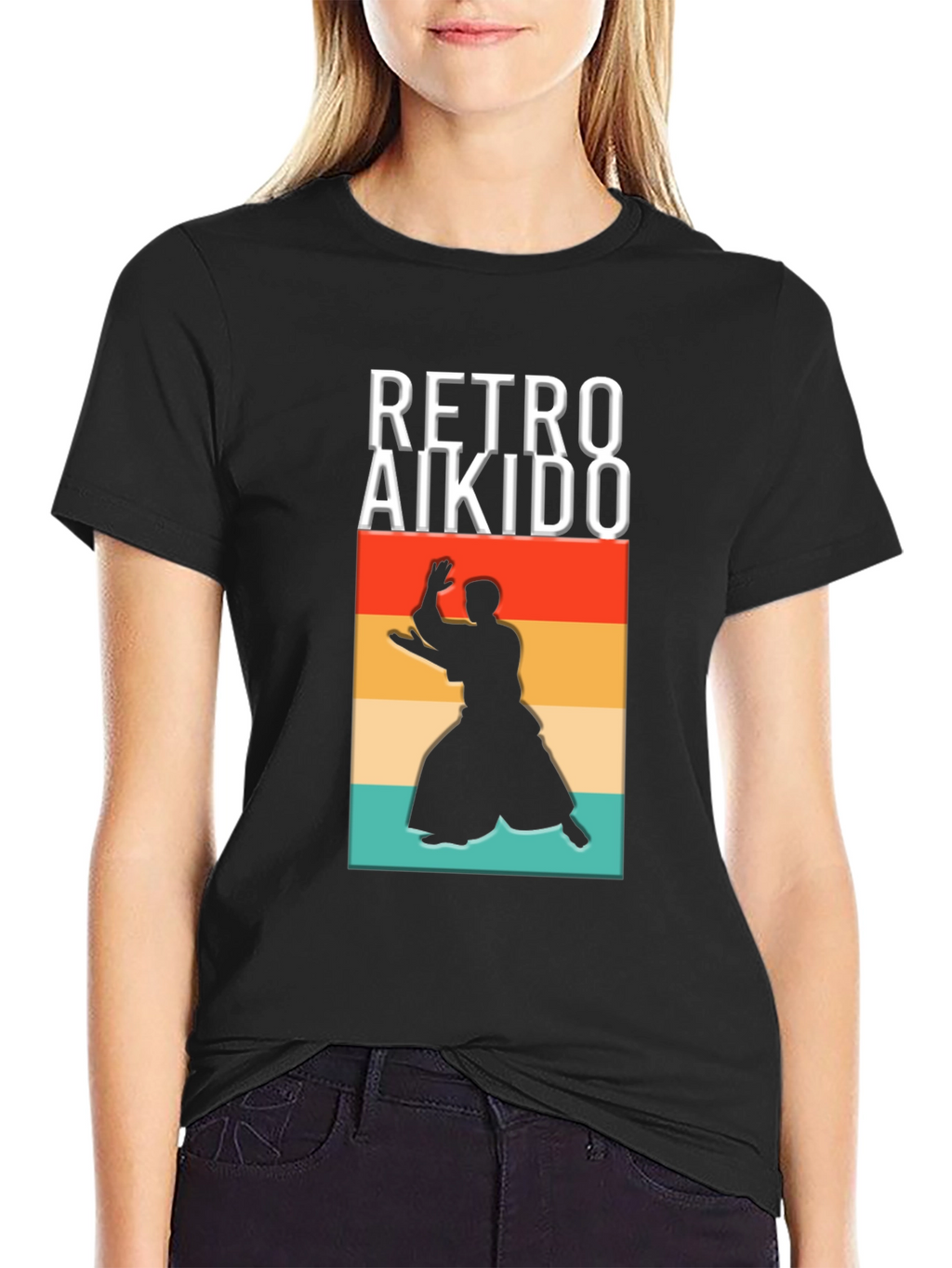 Retro Aikido Graphic Tee - Martial Arts Style