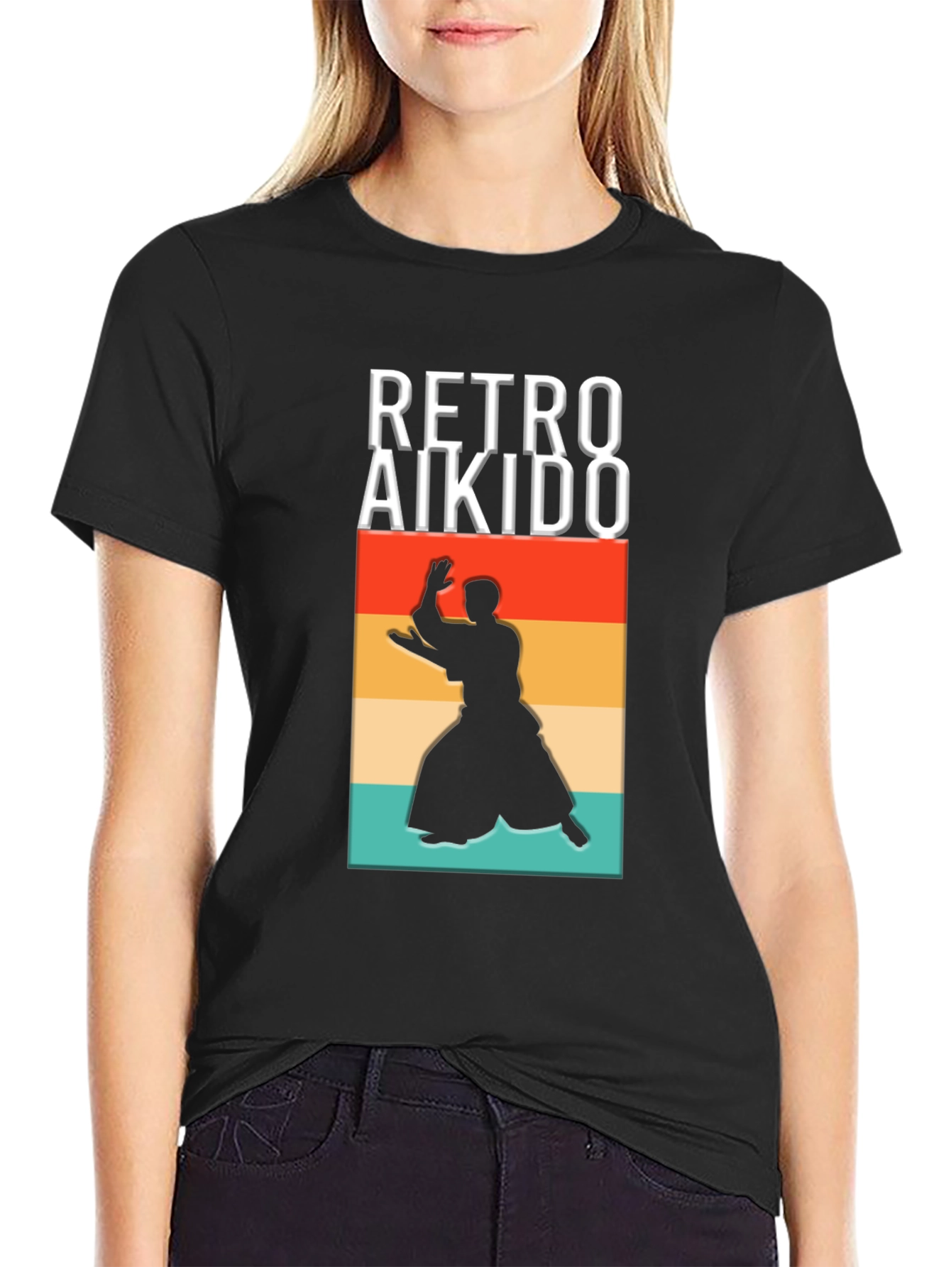 Retro Aikido Graphic Tee - Martial Arts Style