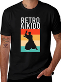 Retro Aikido Graphic Tee - Martial Arts Style