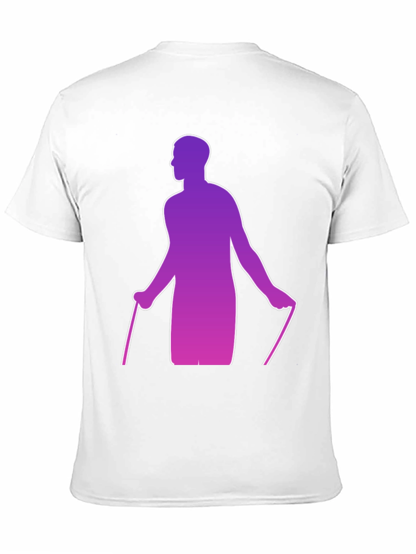 Gradient Skier Graphic Black T-Shirt