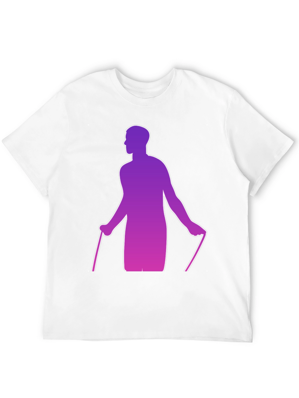 Gradient Skier Graphic Black T-Shirt
