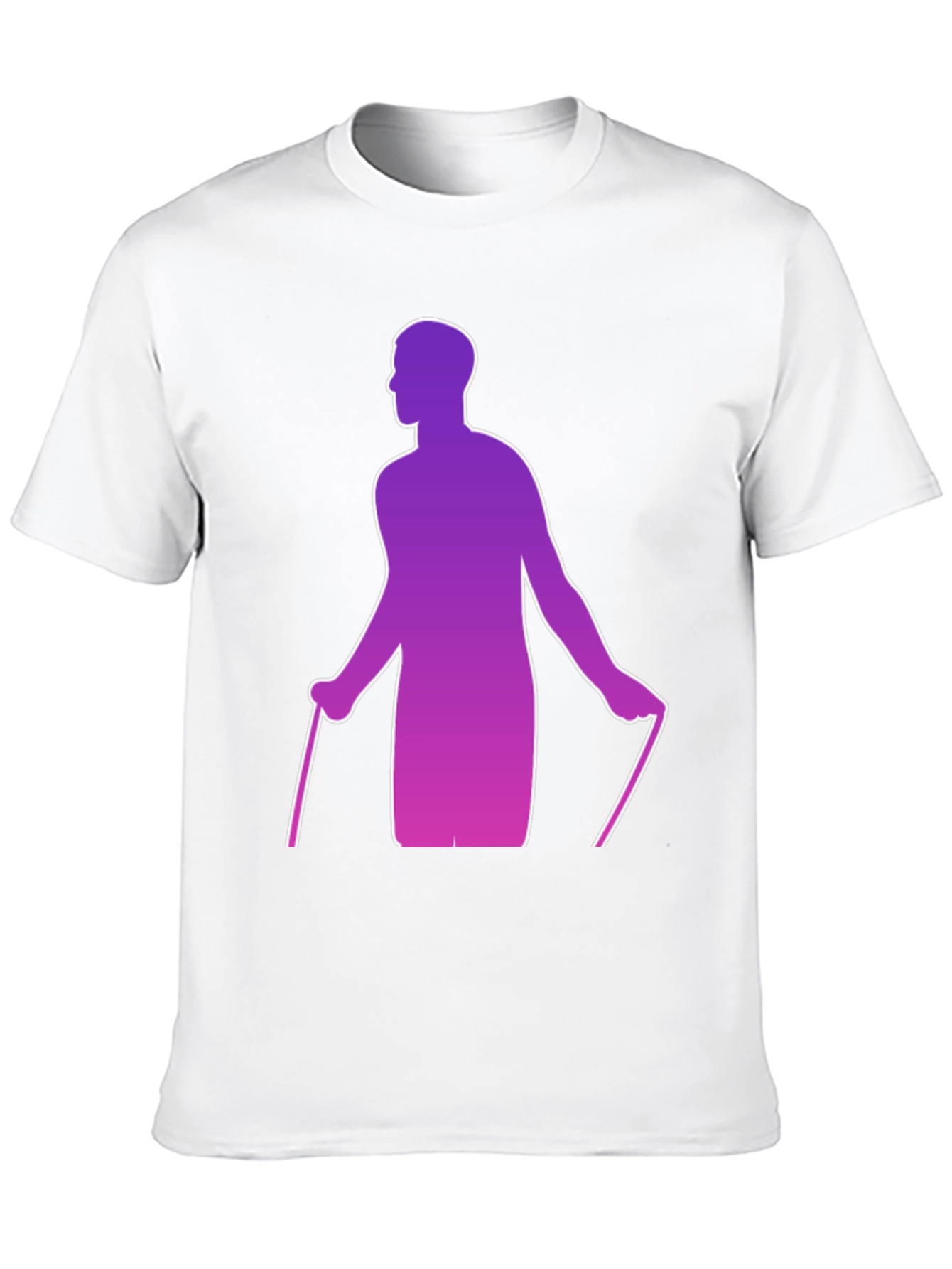 Gradient Skier Graphic Black T-Shirt