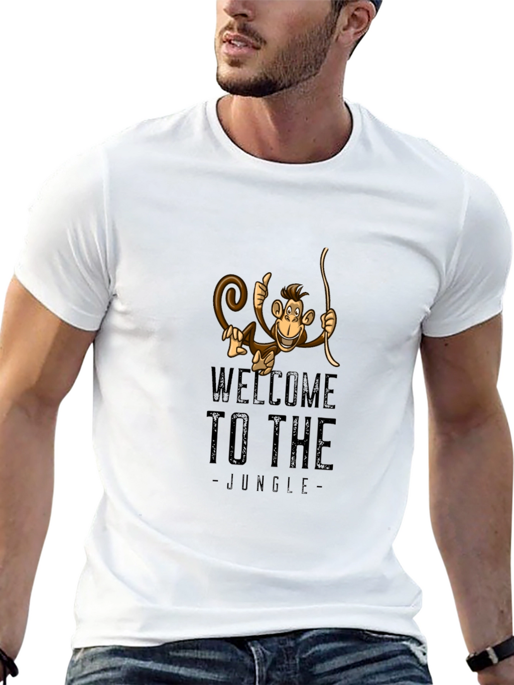 Welcome to the Jungle Monkey Graphic T-Shirt