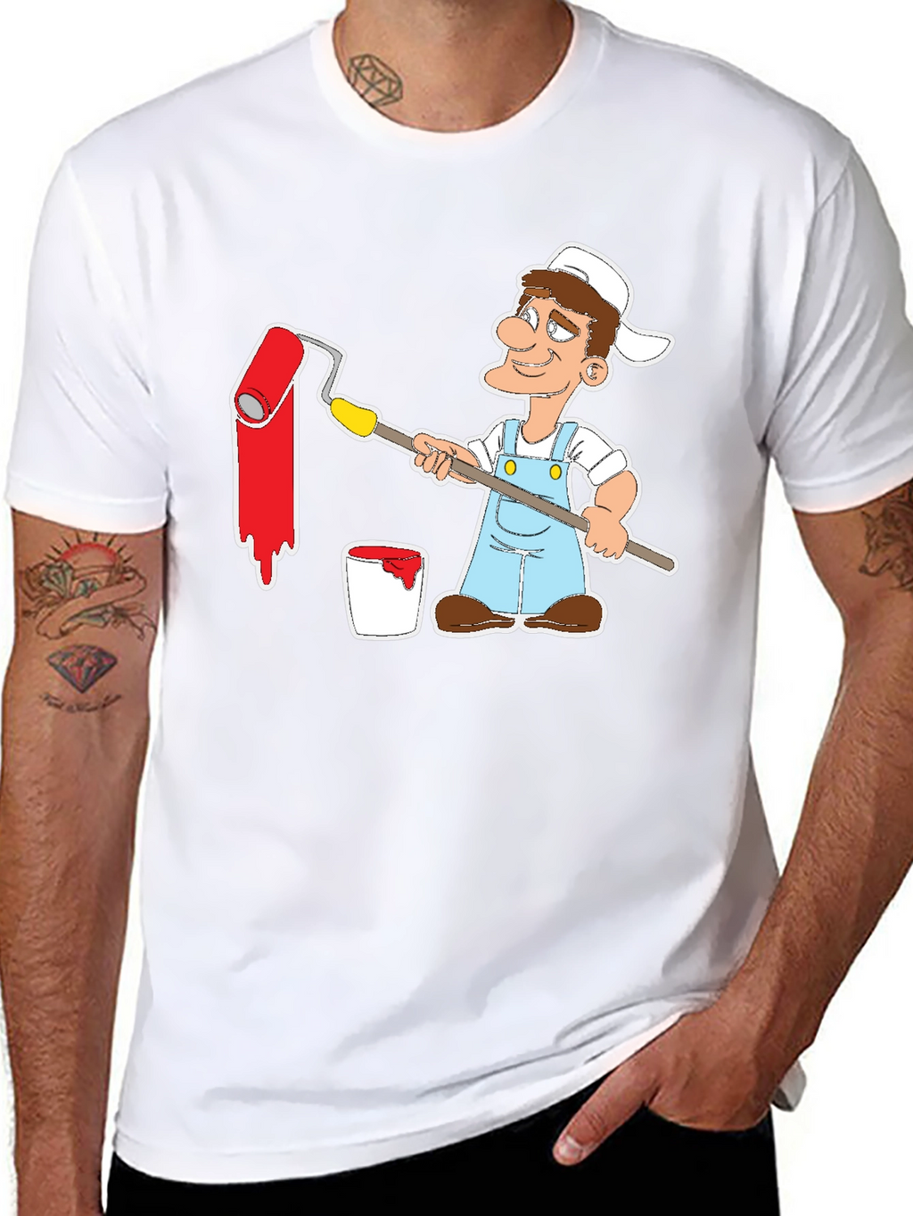 Painter Cartoon T-Shirt - Unique Design