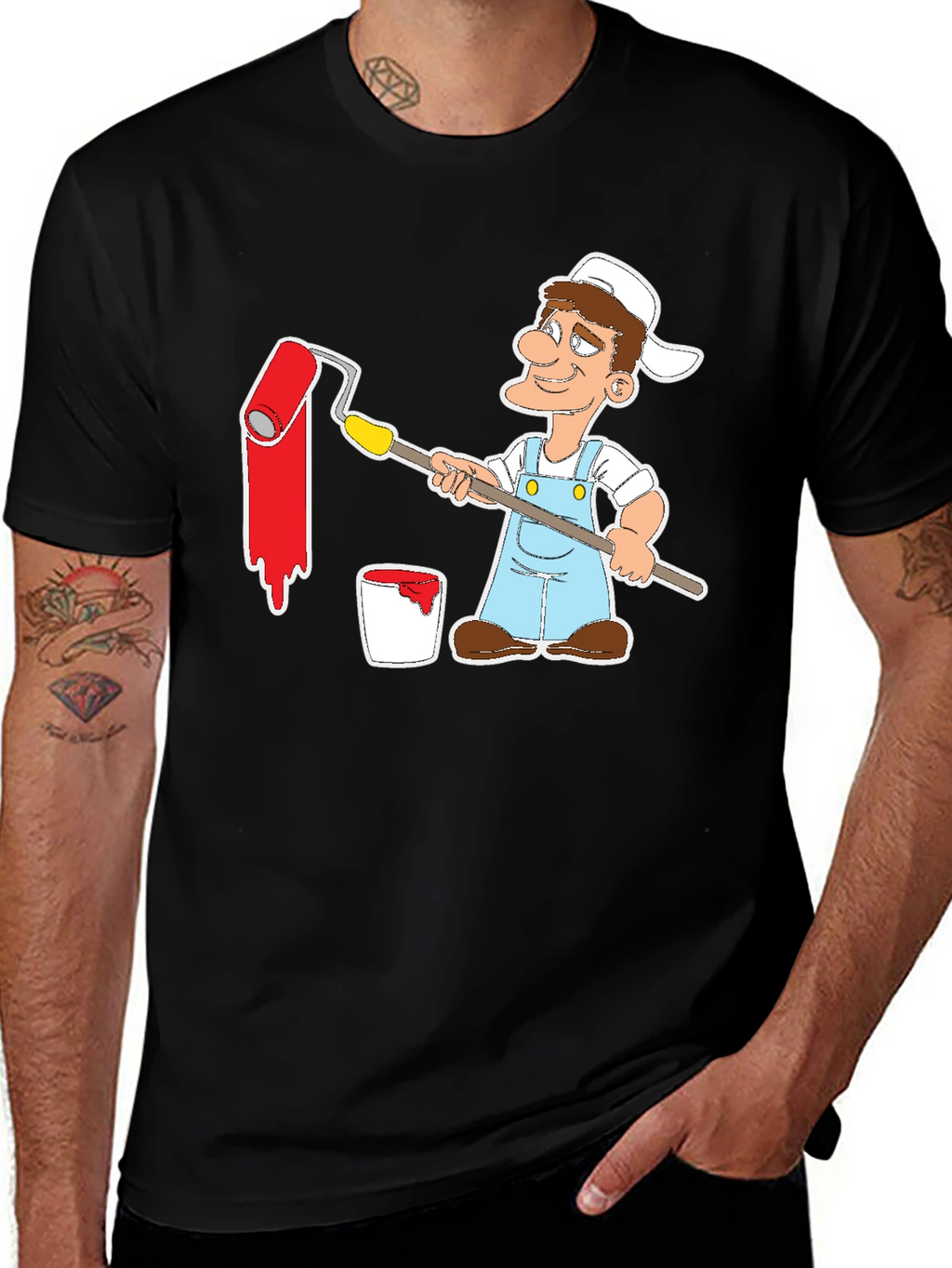 Painter Cartoon T-Shirt - Unique Design