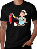 Painter Cartoon T-Shirt - Unique Design