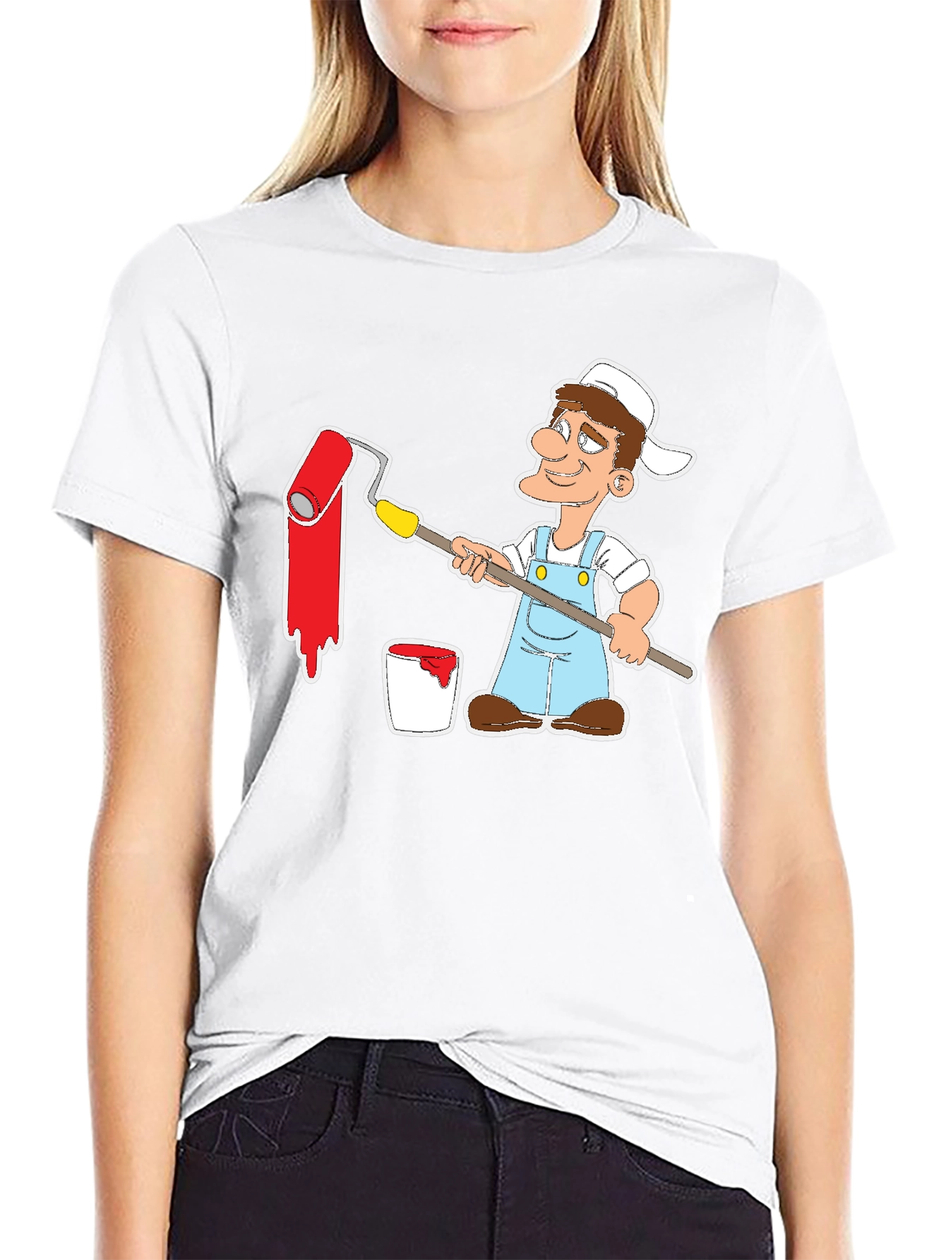Painter Cartoon T-Shirt - Unique Design