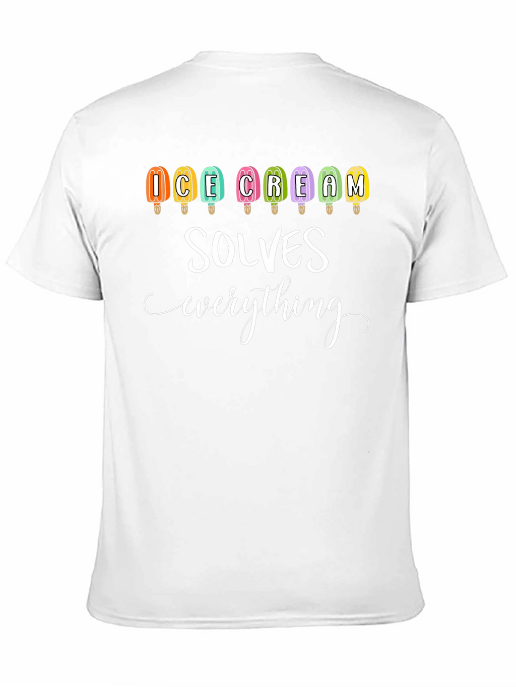 Ice Cream Solves Everything Graphic Tee - Black