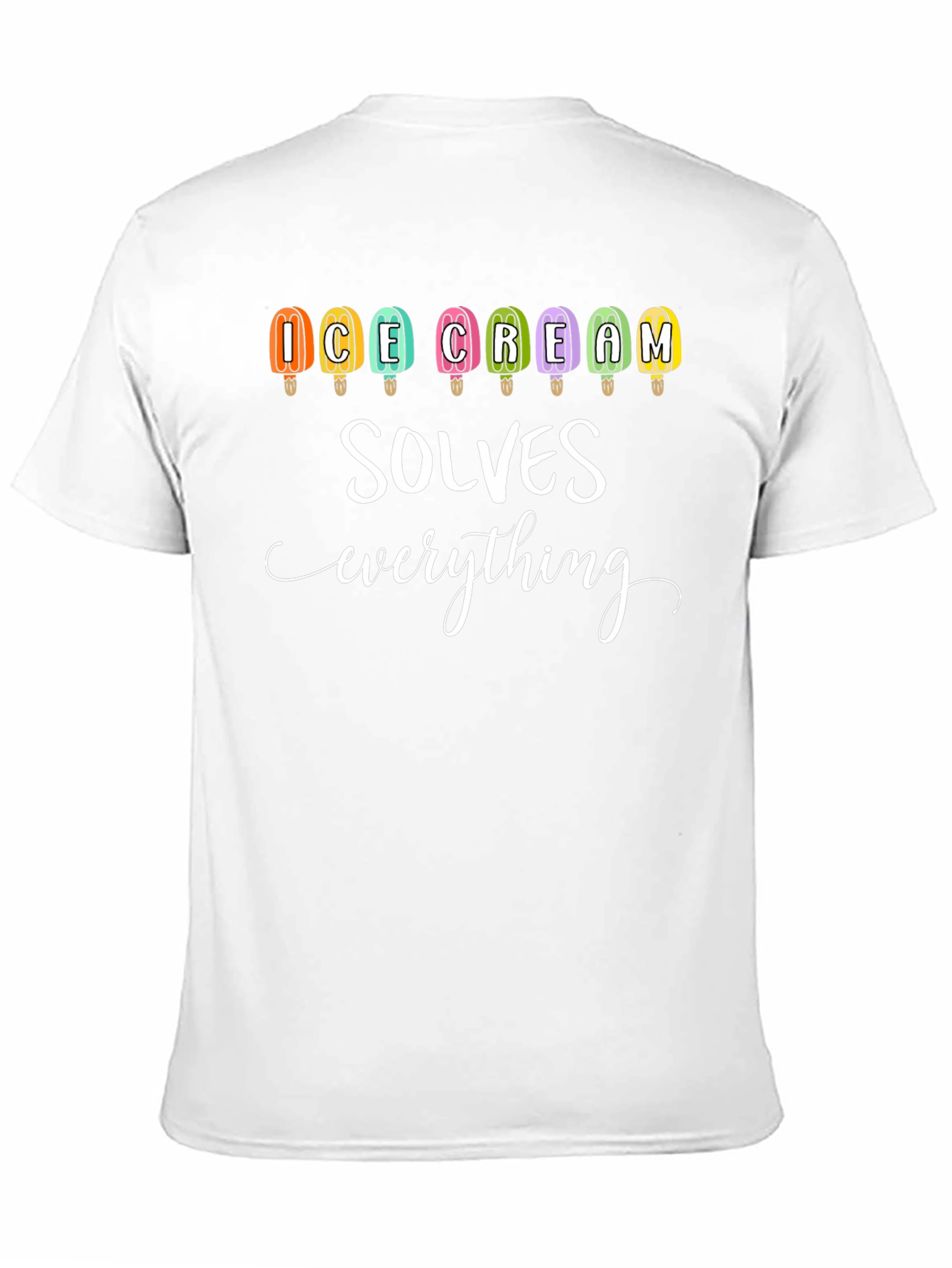 Ice Cream Solves Everything Graphic Tee - Black