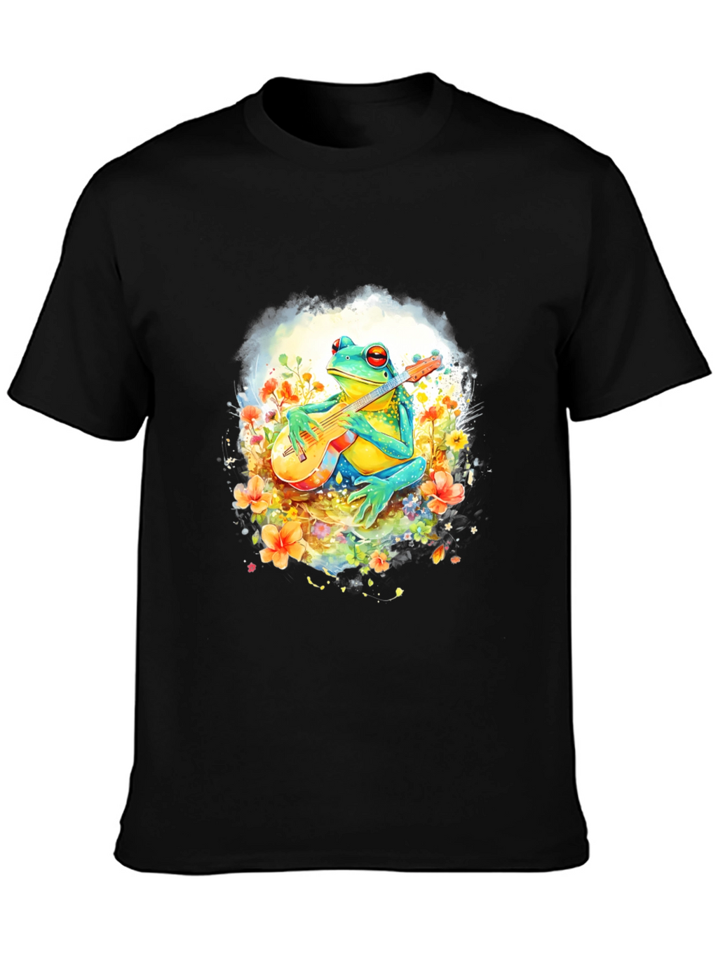 Frog Playing Guitar Graphic T-Shirt