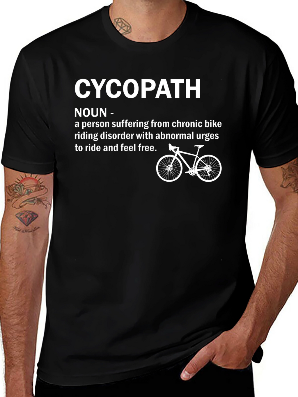 Funny Cycopath Biking T-Shirt