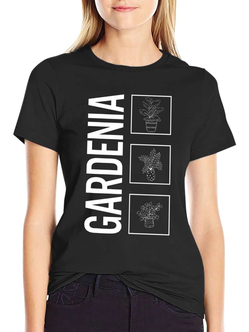 Gardenia Plant Graphic T-Shirt - Botanical Style