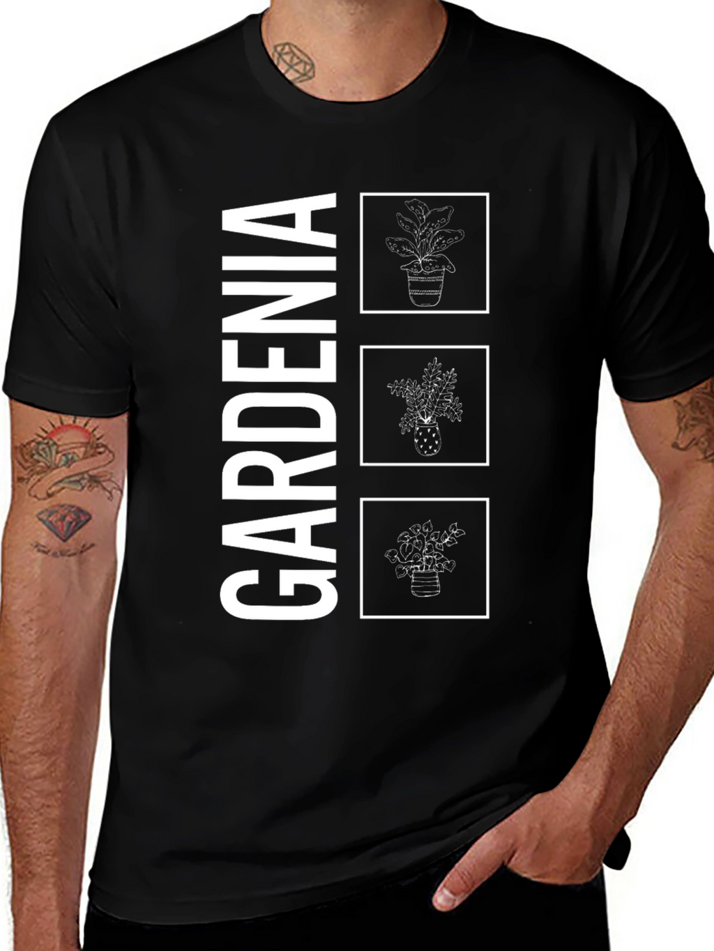 Gardenia Plant Graphic T-Shirt - Botanical Style