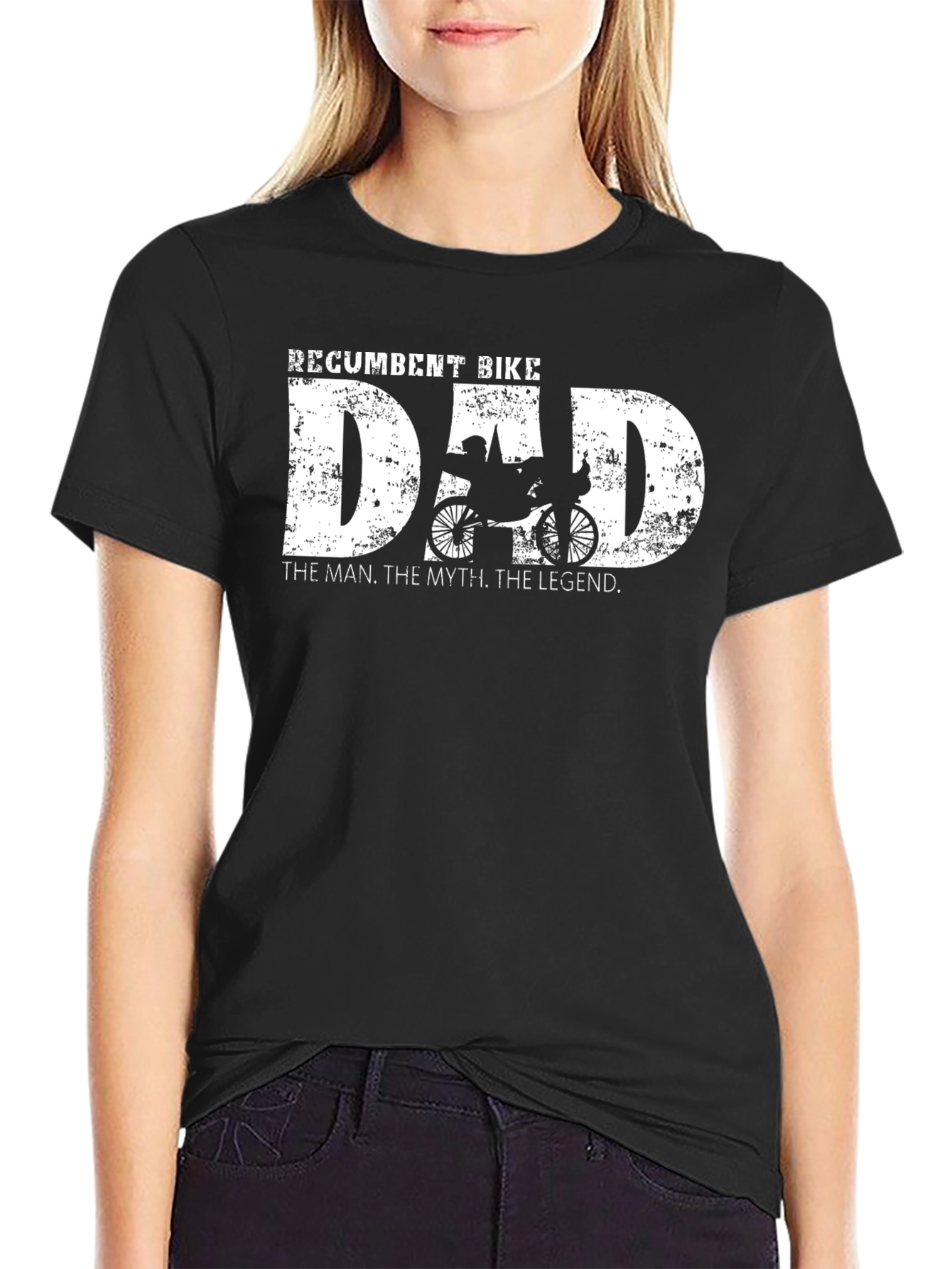 Recumbent Bike Dad T-Shirt - The Man The Myth The Legend