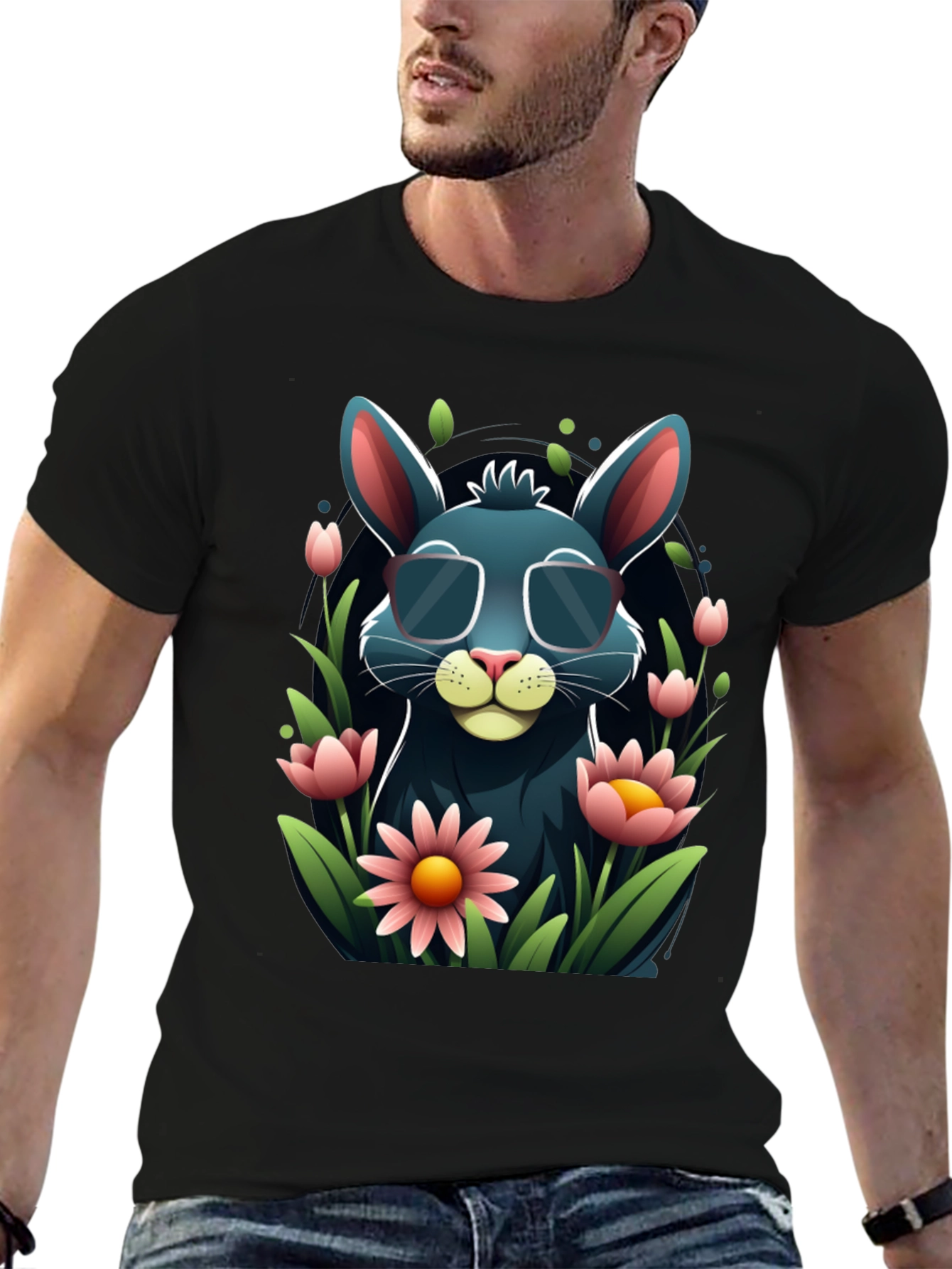 Cool Bunny in Shades Graphic Tee