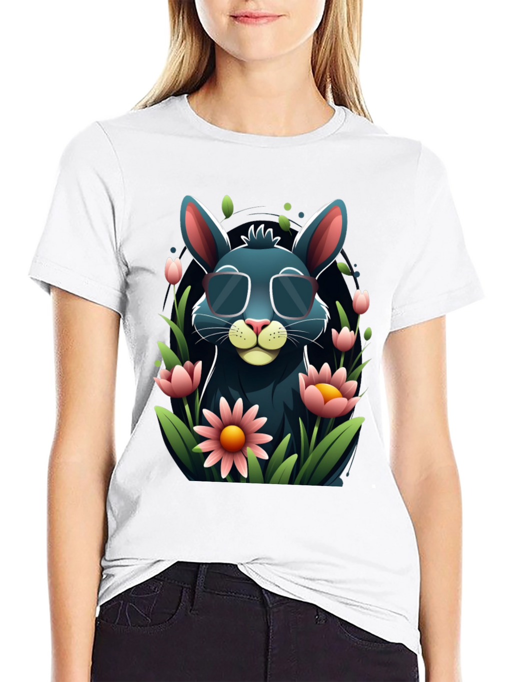 Cool Bunny in Shades Graphic Tee