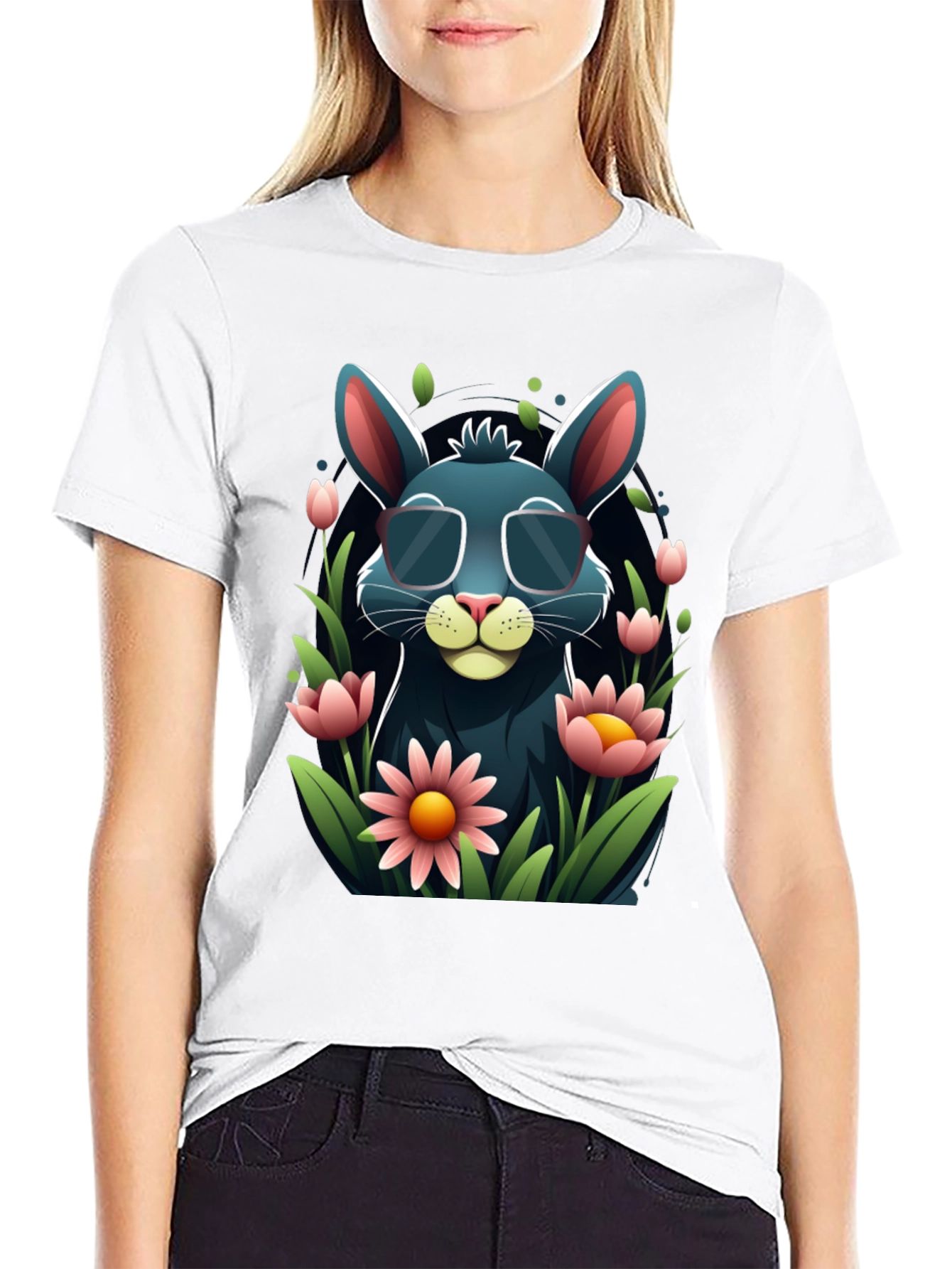 Cool Bunny in Shades Graphic Tee