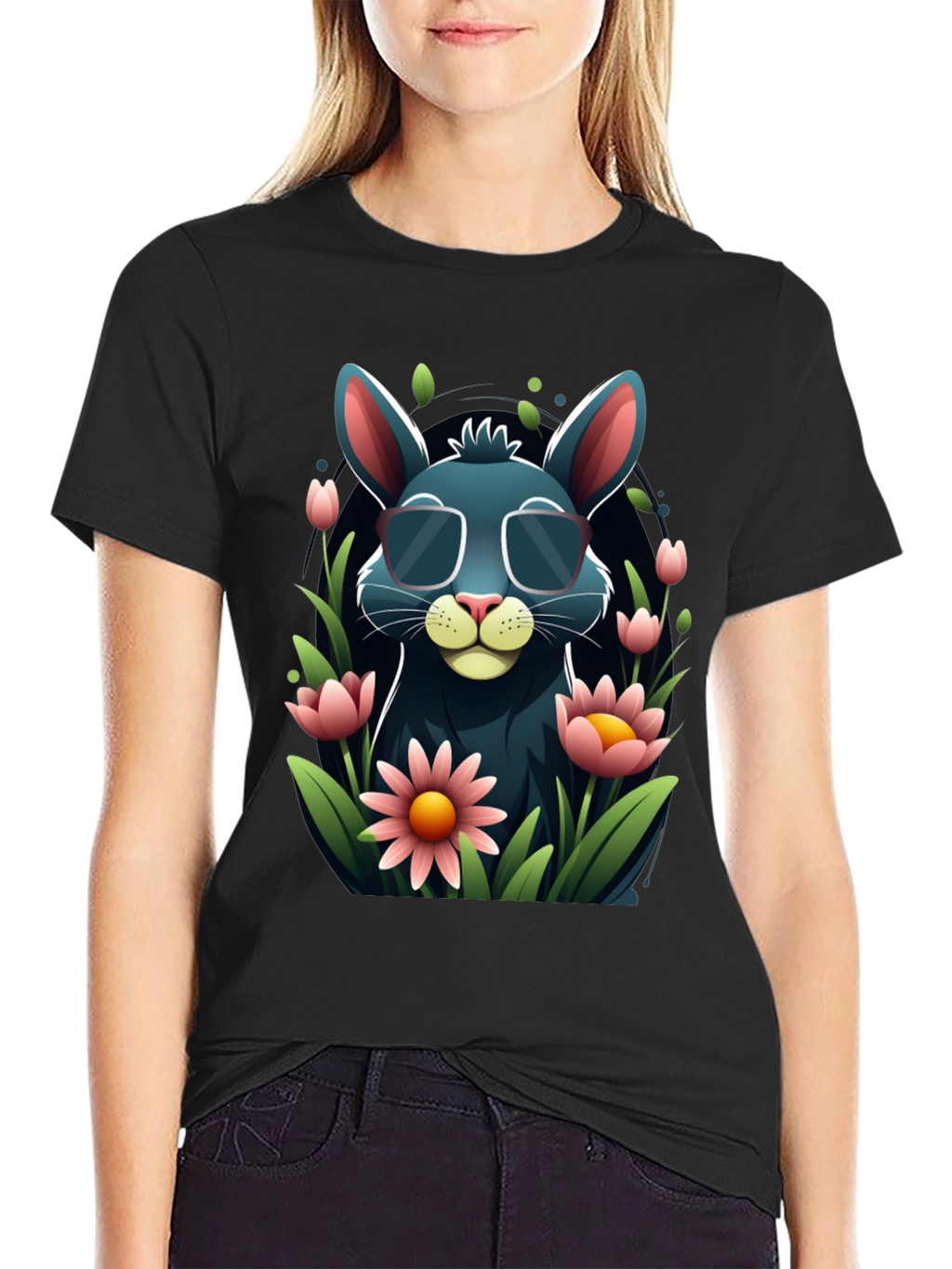 Cool Bunny in Shades Graphic Tee