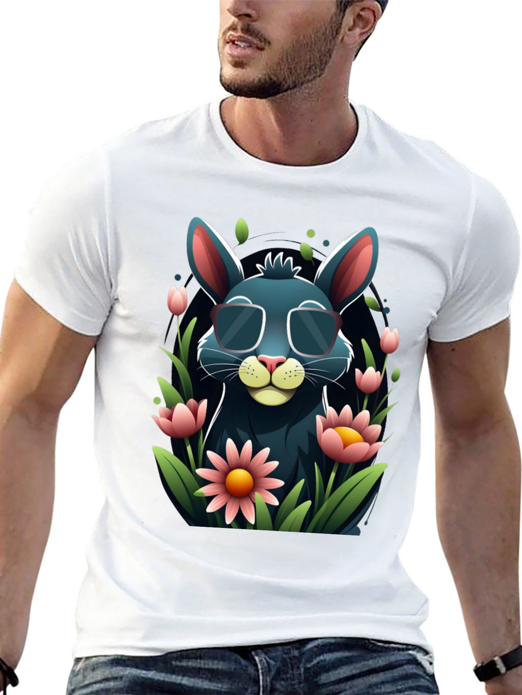 Cool Bunny in Shades Graphic Tee