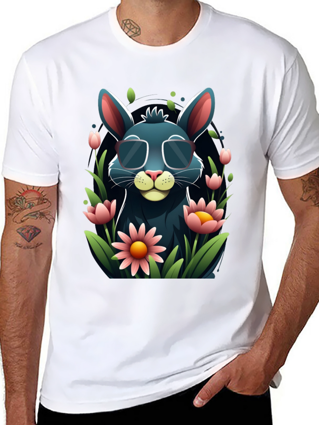 Cool Bunny in Shades Graphic Tee