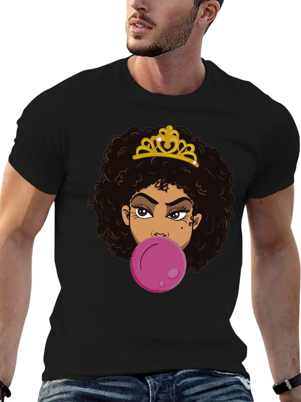 Queen Bubble Gum T-Shirt - Black