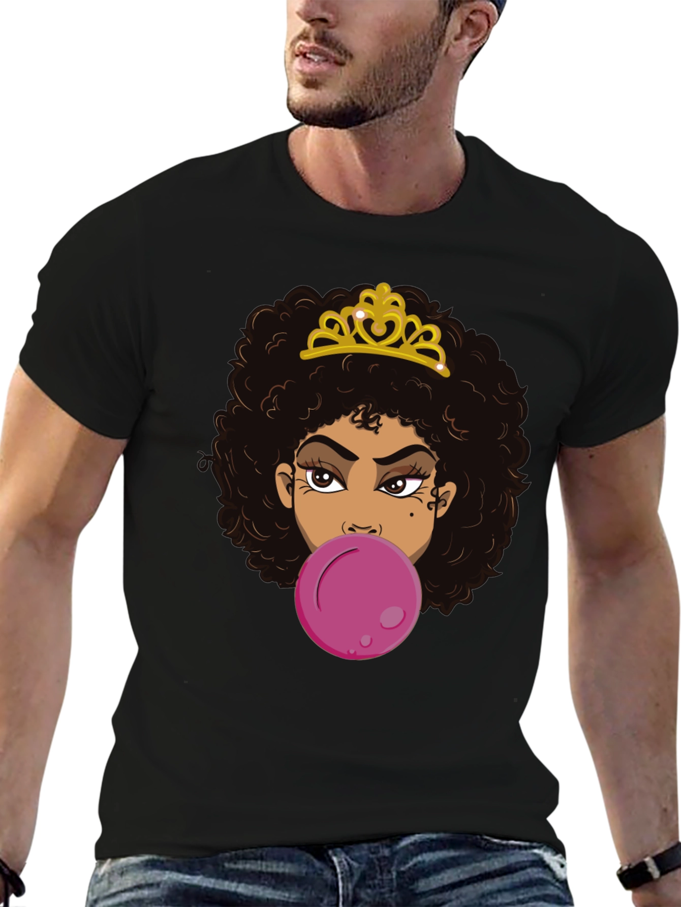 Queen Bubble Gum T-Shirt - Black