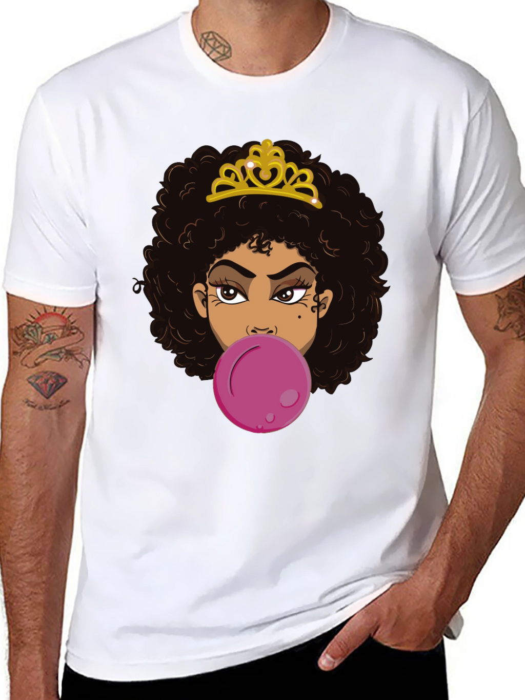 Queen Bubble Gum T-Shirt - Black