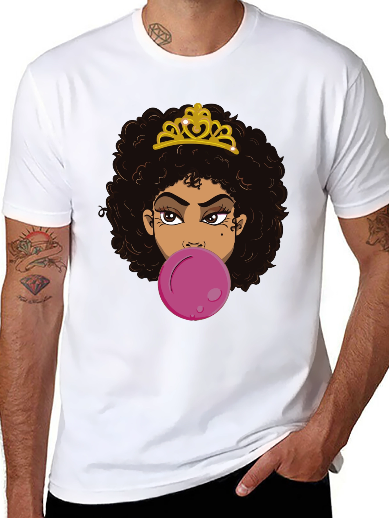 Queen Bubble Gum T-Shirt - Black