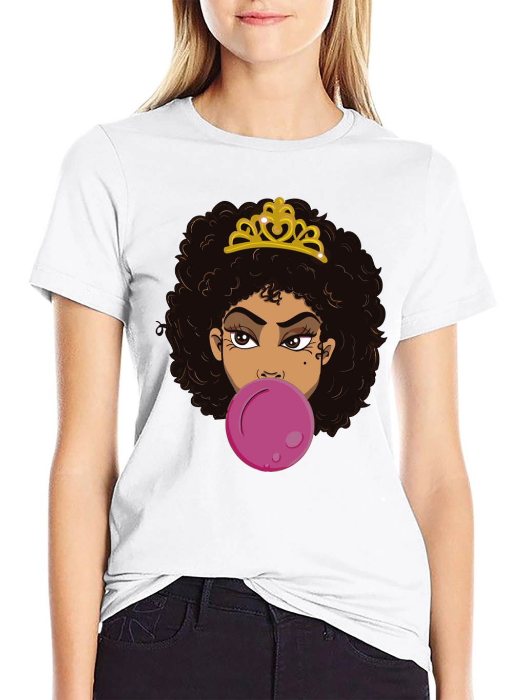 Queen Bubble Gum T-Shirt - Black