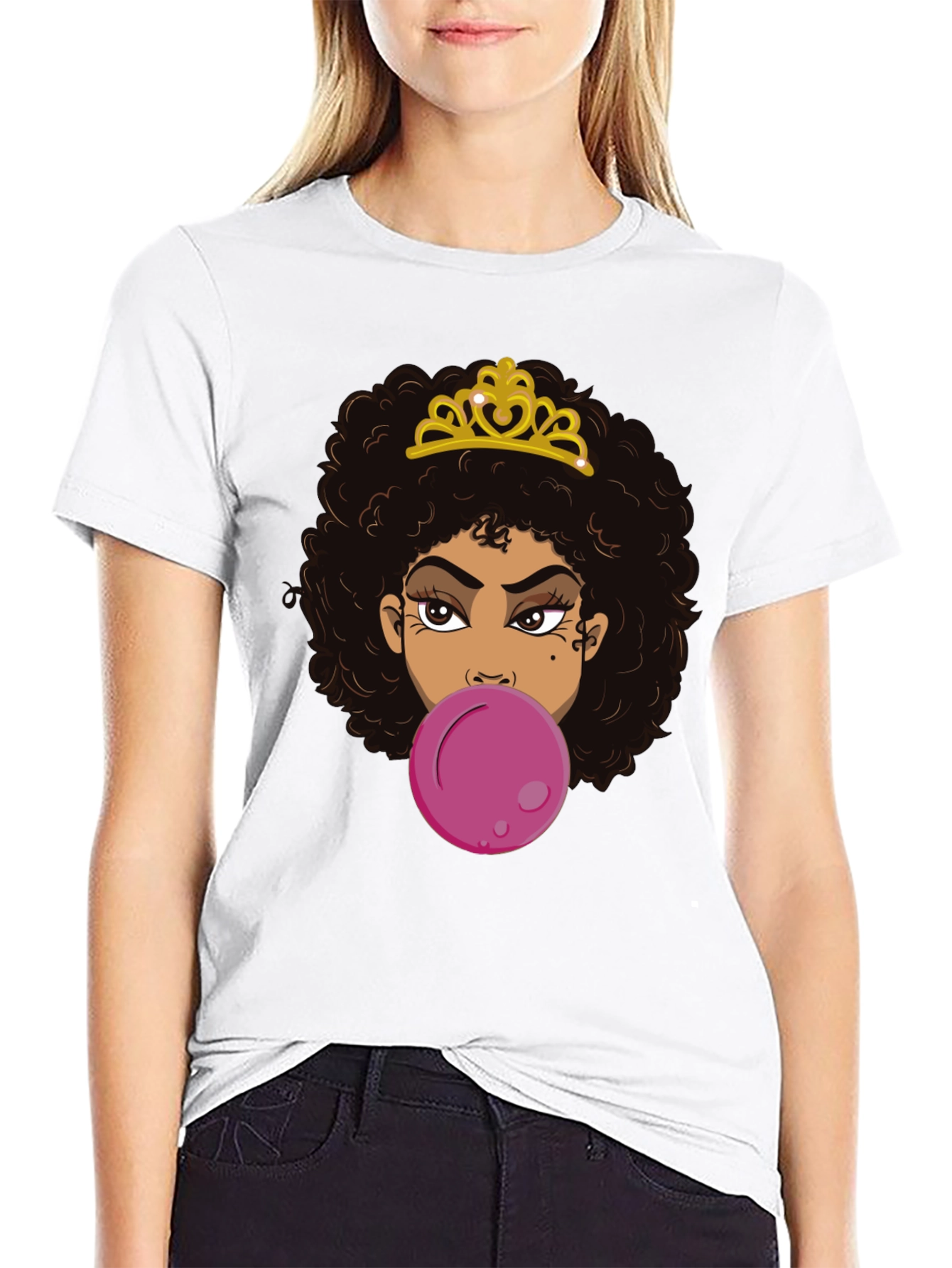 Queen Bubble Gum T-Shirt - Black