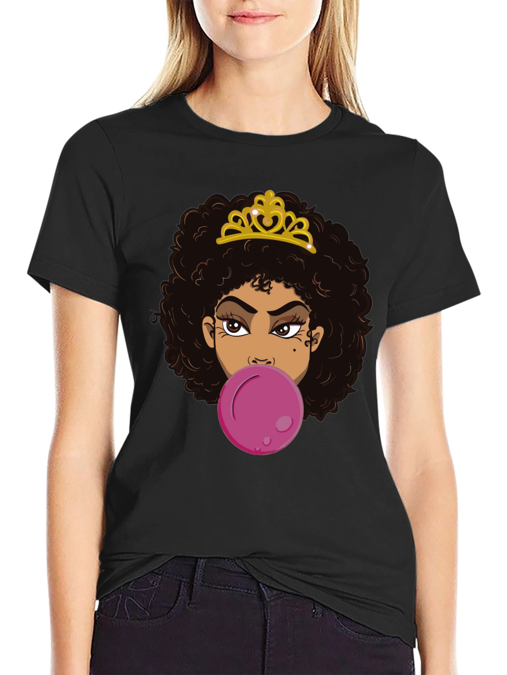 Queen Bubble Gum T-Shirt - Black