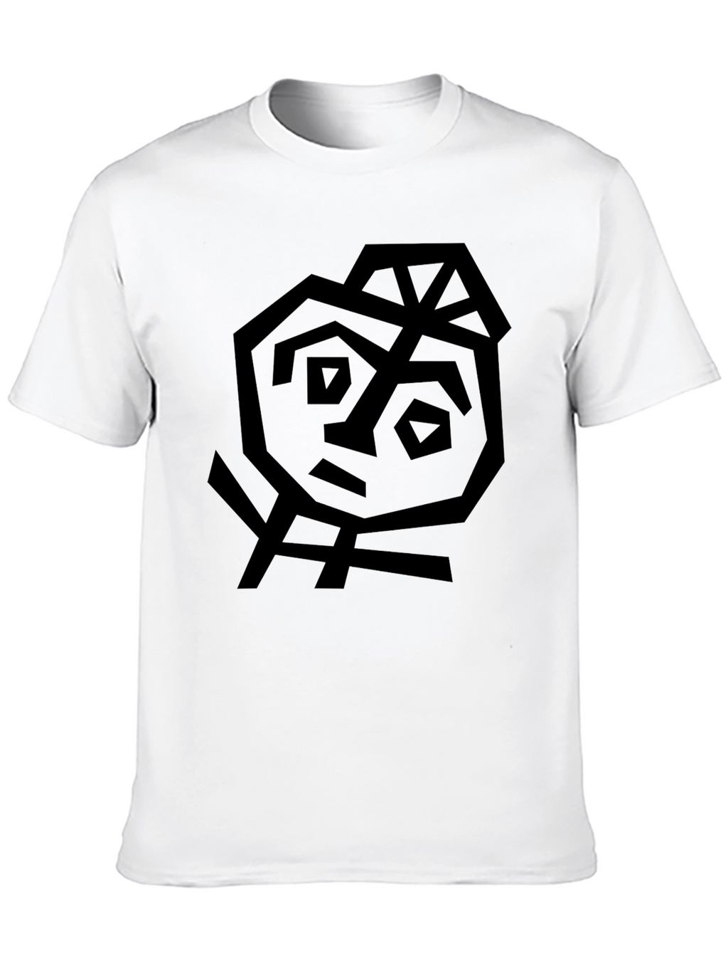 Abstract Face Graphic Black T-Shirt