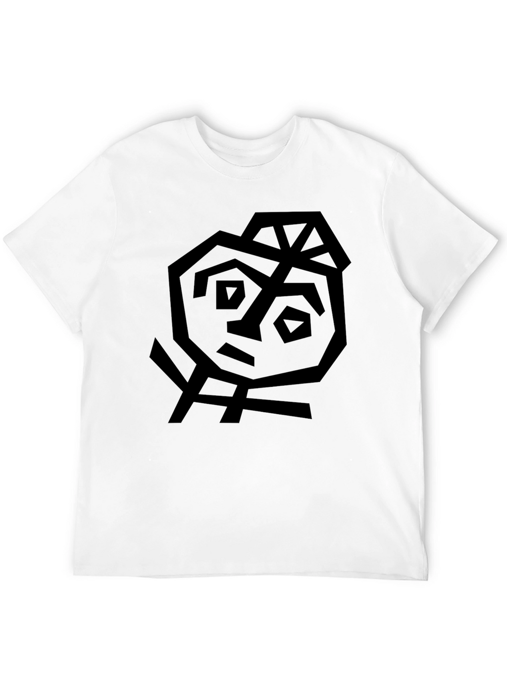 Abstract Face Graphic Black T-Shirt