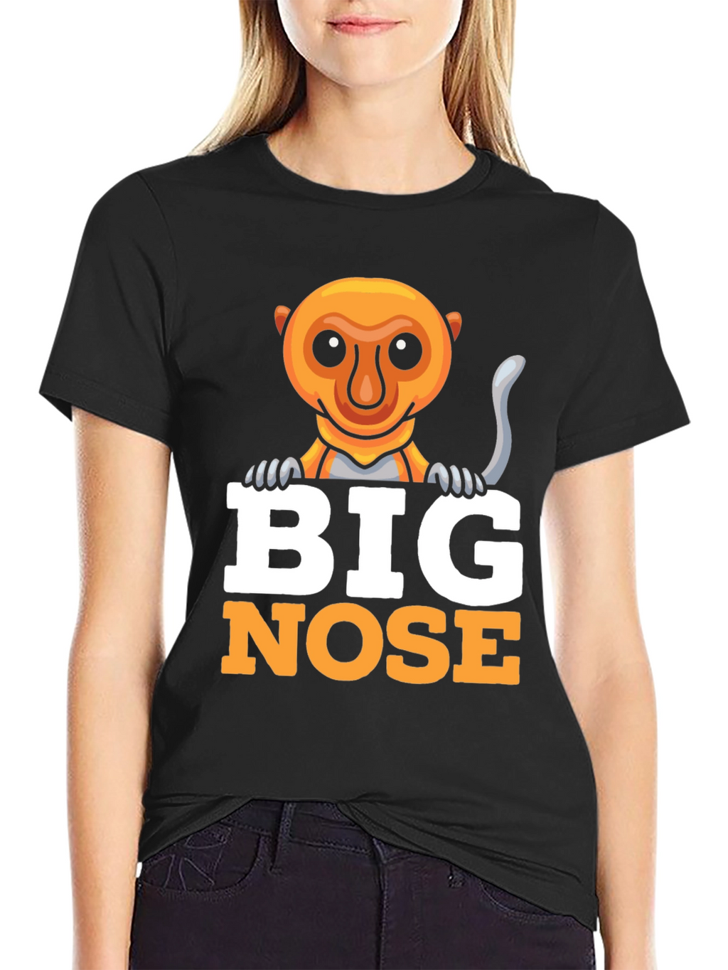 Big Nose Monkey Graphic Tee - Funny Animal T-Shirt