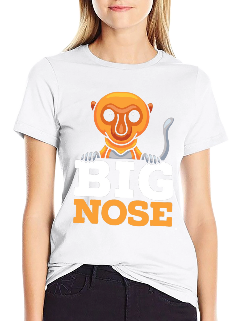 Big Nose Monkey Graphic Tee - Funny Animal T-Shirt
