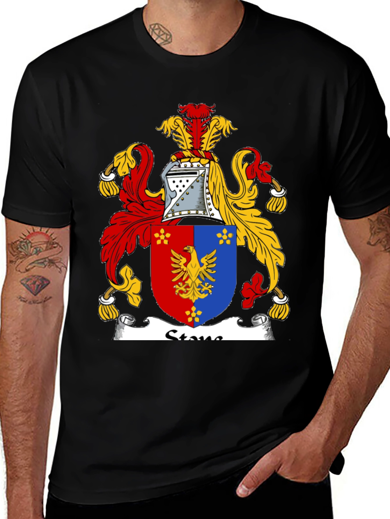 Family Crest Black T-Shirt